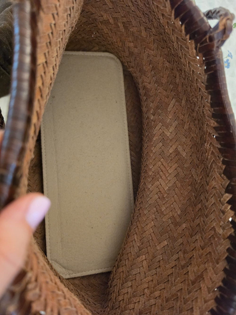 Hand-Woven Italian Full Grain Leather Basket Bag Dragon Diffusion Inspired - Picture 6 of 13